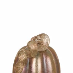 Glitzhome Blue and Gold Glittery Glass Pumpkin Decor, 5.91 in. H thumbnail 2