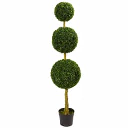Nearly Natural 5.5 ft. UV Resistant Triple Ball Boxwood Artificial Topiary Tree, Indoor/Outdoor thumbnail 1