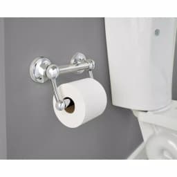 Delta Traditional Toilet Paper Holder with Assist Bar, Polished Chrome thumbnail 3