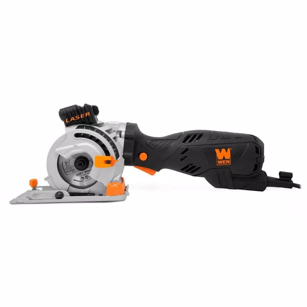 WEN 5 Amp 3-1/2 in. Compact Plunge Cut Circular Saw with Laser and Carrying Case