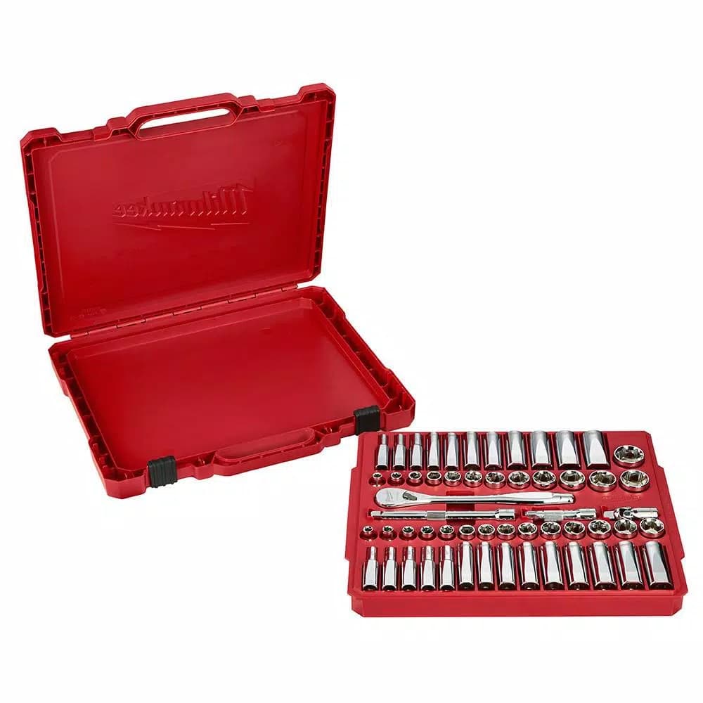 Milwaukee 66-Piece Mechanic Hand and Tool Set with 3/8 in. Drive Ratchet, Sockets, Screwdrivers, and Hook & Pick