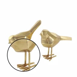 CosmoLiving by Cosmopolitan Geometric Gold Bird Decorative Sculptures, Set of 2 Modern Abstract Bird Figurines thumbnail 3