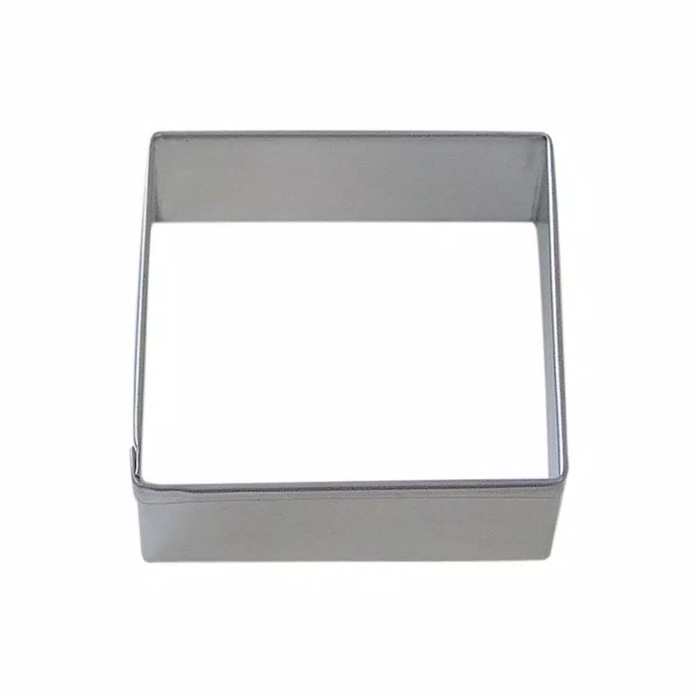 CybrTrayd-R&M 12-Piece 2.5 in. Square Tinplated Steel Cookie Cutter Set