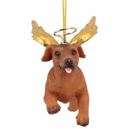 Design Toscano Dachshund Angel Dog Christmas Ornament, Hand-Painted Resin thumbnail 2