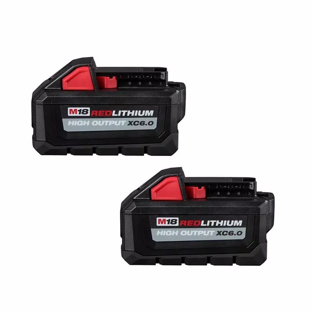 Milwaukee M18 REDLITHIUM HIGH OUTPUT XC6.0 18V 6.0 Ah Lithium-Ion Battery Pack (2-Pack)