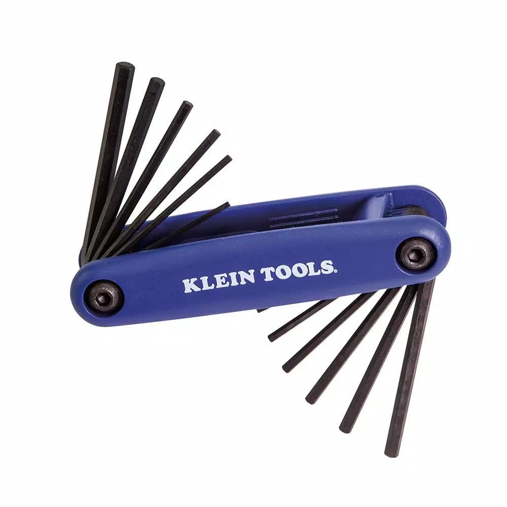 Klein Tools 70573 Grip-It Folding Hex Key Set, 12-Piece SAE/Metric