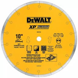 DEWALT XP4 10 in. Premium Wet Diamond Blade for Porcelain and Tile thumbnail 1