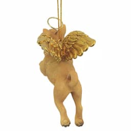 Design Toscano Pug Dog Angel Christmas Ornament, Hand-Painted Resin thumbnail 4