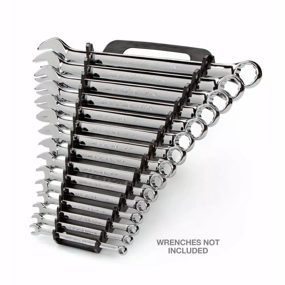 TEKTON 7.5 in. 15-Tool Store-and-Go Wrench Rack Keeper, Black