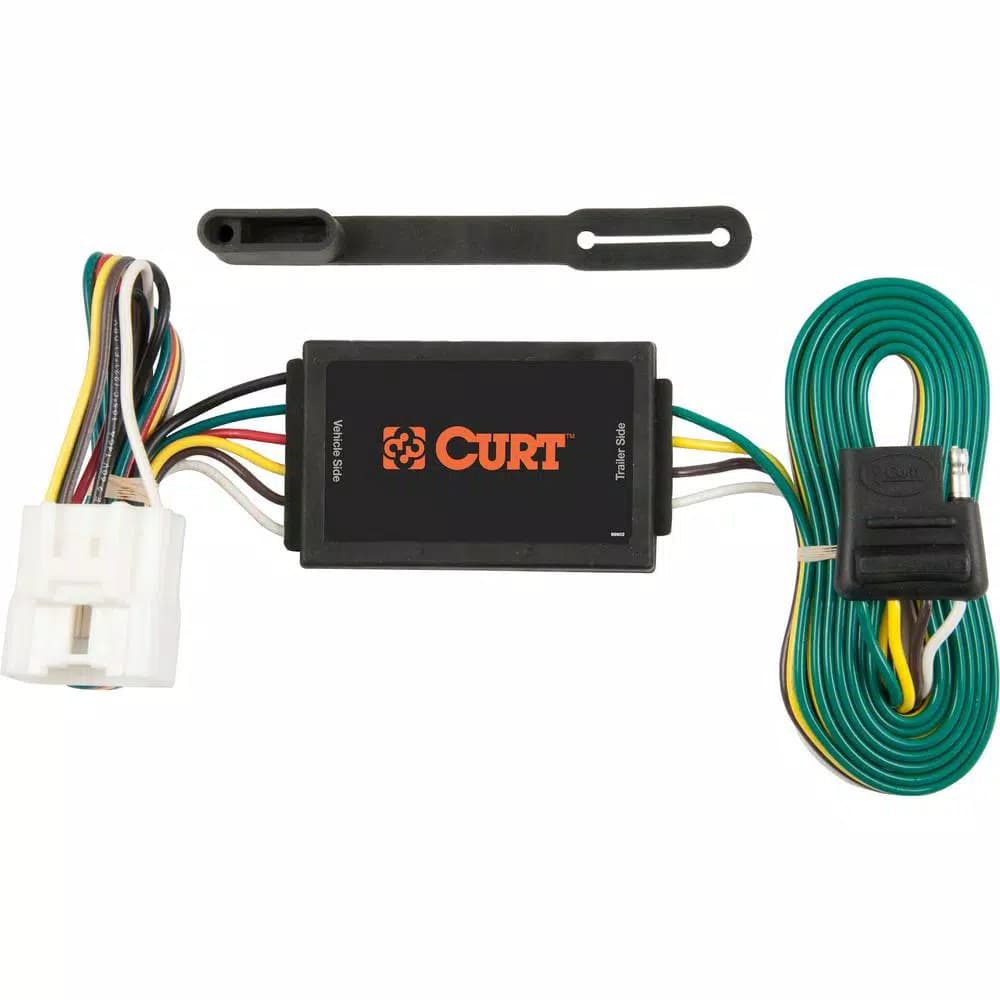 CURT Custom Vehicle-Trailer Wiring Harness, 4-Way Flat for Toyota Highlander, OEM Tow Package Required
