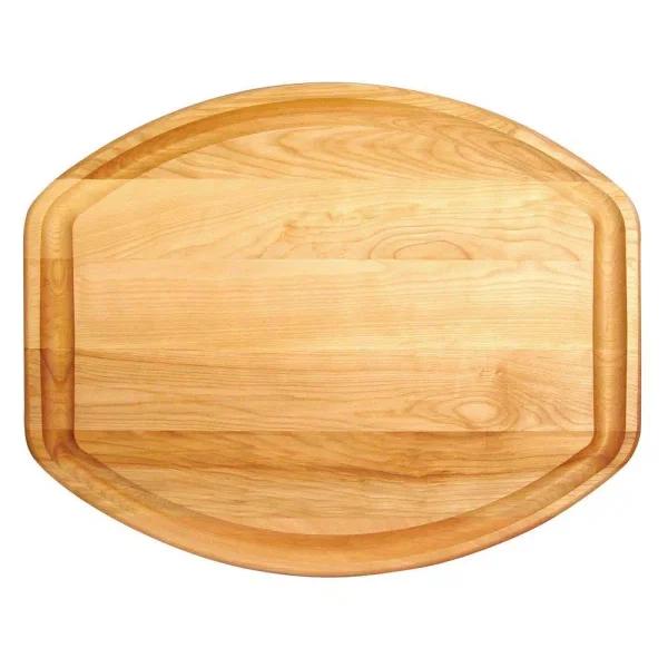 Catskill Craftsmen Hardwood Reversible Oval Turkey Cutting Board with Juice Groove