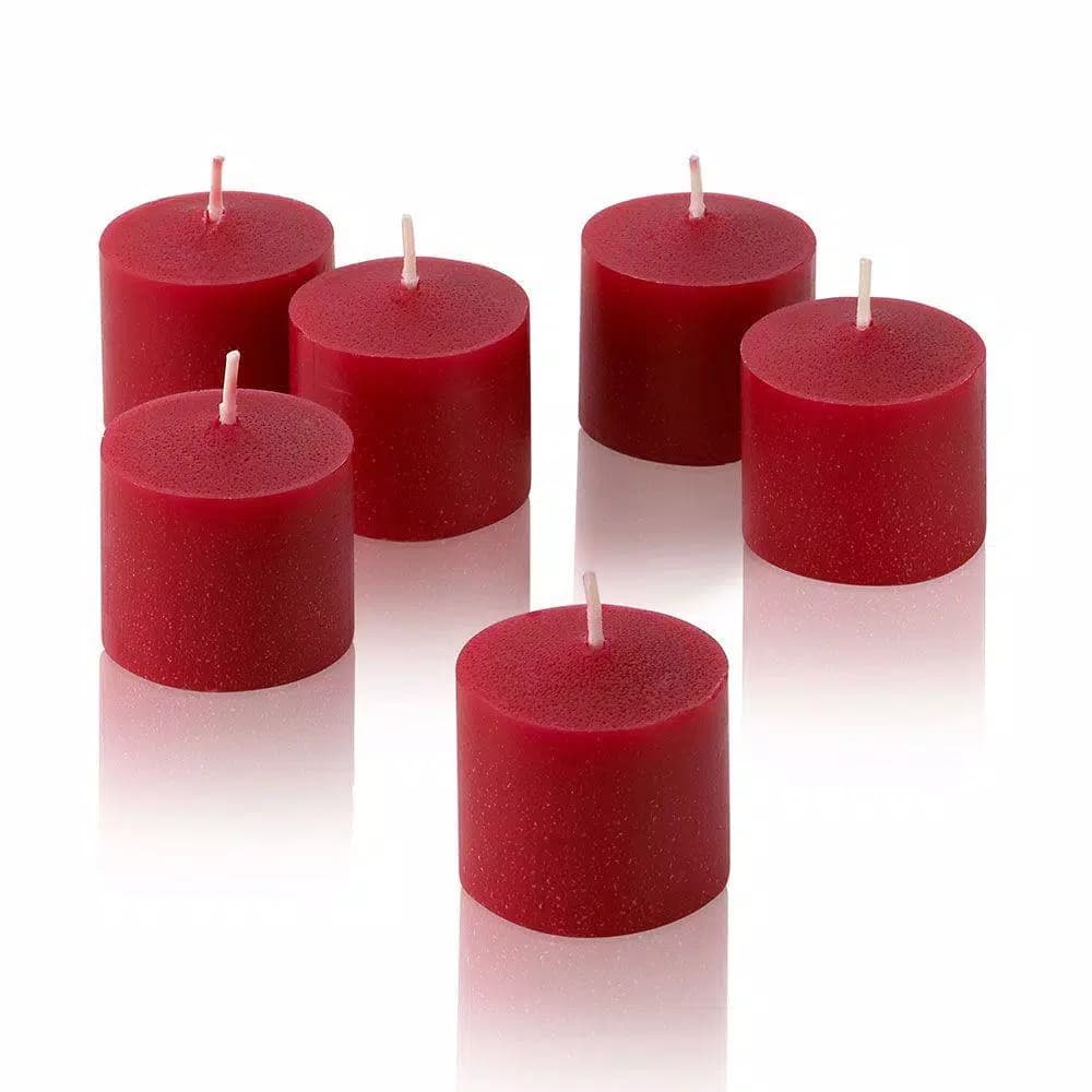 Light In The Dark Red Apple Cinnamon Scented Votive Candles, 10 Hour Burn Time (Set of 36)