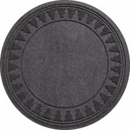 Bungalow Flooring Aqua Shield Charcoal 35 in. Round Pine Trees Christmas Tree Mat thumbnail 1