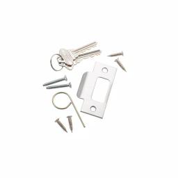 Taco Stainless Steel Cylindrical Grade 3 Keyed Entry Door Knob Set, 2.75 in. Backset thumbnail 2