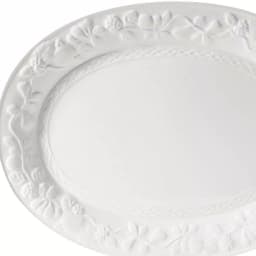 Gibson Home Fruitful White Stoneware 18.75in Oval Serving Platter thumbnail 2