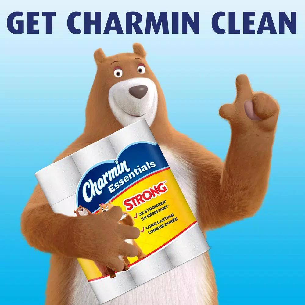 Charmin Essentials Strong 1-Ply Toilet Paper, 48 Giant Rolls