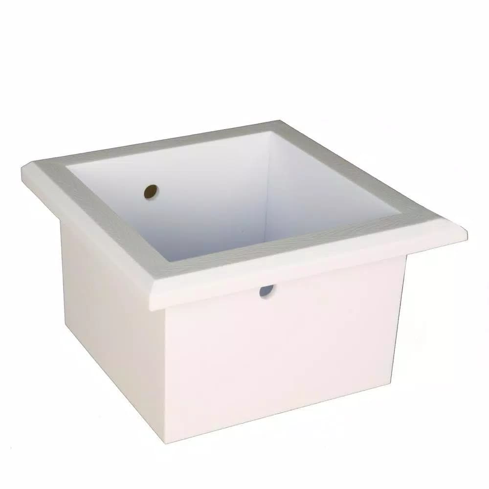 Unbranded Bradford Recessed Toilet Paper Holder, White Plastic with Bevel Frame