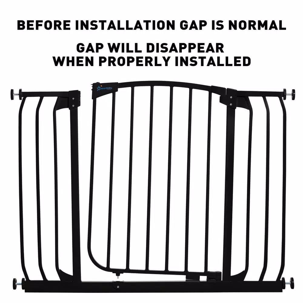 Dreambaby Chelsea Extra Wide Auto-Close Security Gate with Extensions, Black