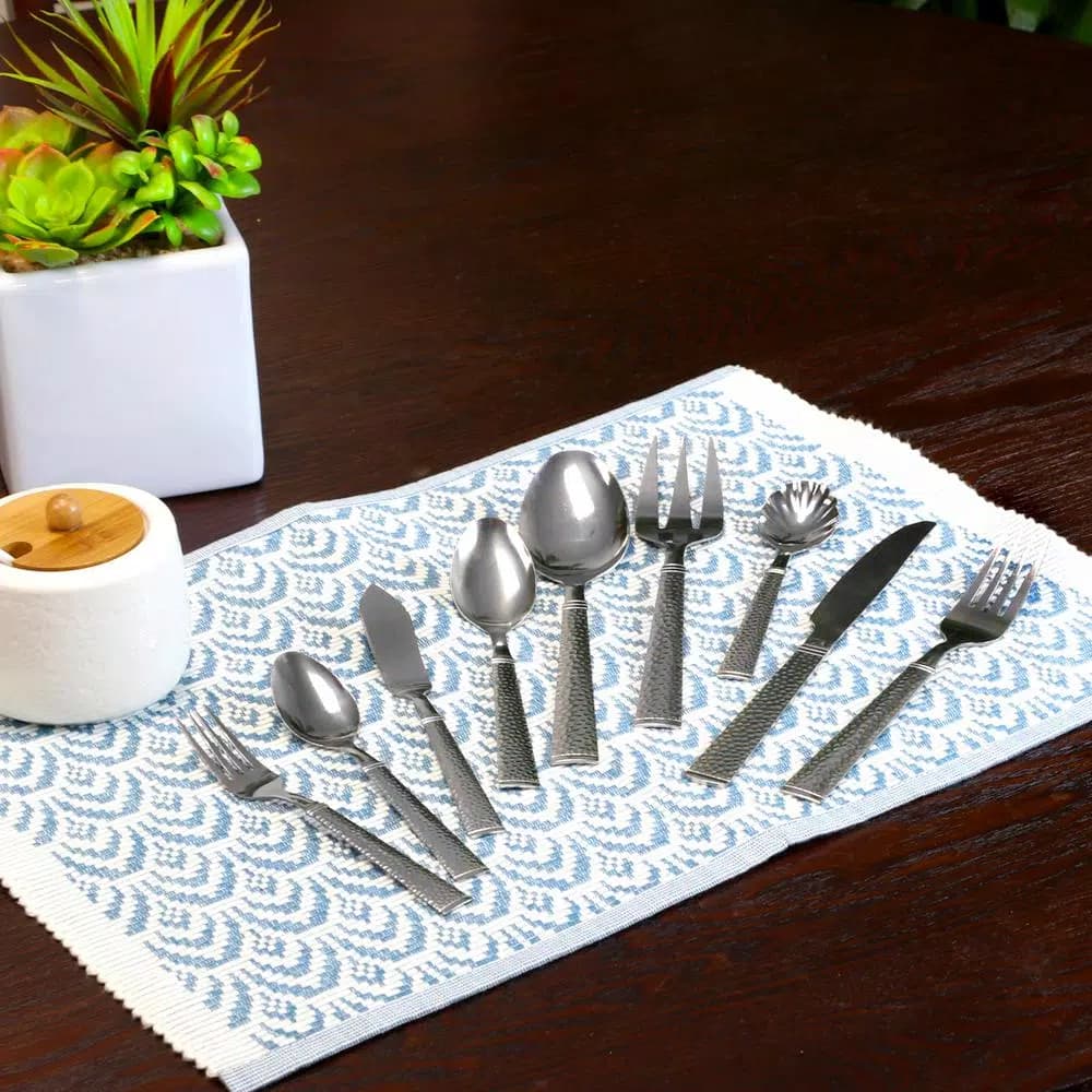 Gibson Home Prato 45-Piece 18/10 Stainless Steel Flatware Set, Service for 8