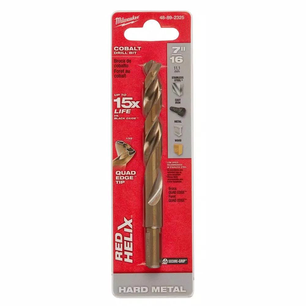 Milwaukee 7/16 in. Red Helix Cobalt Twist Drill Bit