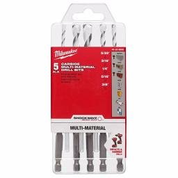Milwaukee SHOCKWAVE Carbide Multi-Material Drill Bits Set, 5-Piece thumbnail 9