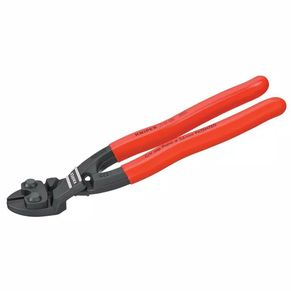 KNIPEX 8 in. Angled High Leverage Cobolt Bolt Cutters with Notch