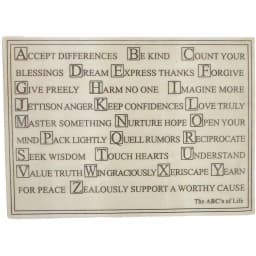 Unbranded ABC's of Life Faux Marble Engraved Wall Plaque - Inspirational Words & Quotes Home Accent thumbnail 1