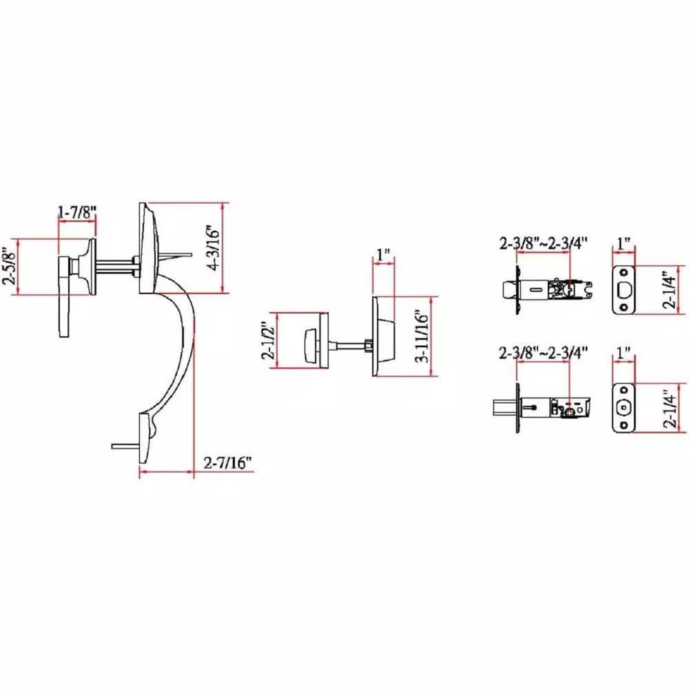 Design House Coventry Satin Nickel Entry Handleset with Springdale Interior Lever and Single Cylinder Deadbolt