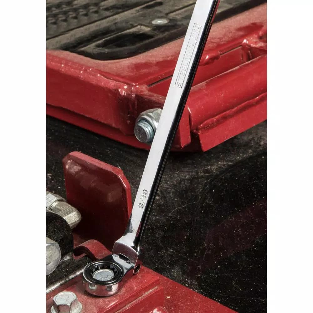 Steelman PRO 96750 SAE Flexible Universal Spline Ratcheting Wrench Set, 4-Piece