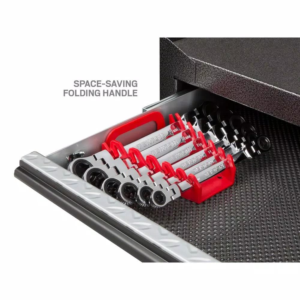 TEKTON 6-Piece Metric Flex-Head Ratcheting Box End Wrench Set, 8-19 mm