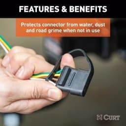 CURT 4-Way Flat Connector Dust Cover - Vehicle Side Socket Protector thumbnail 5