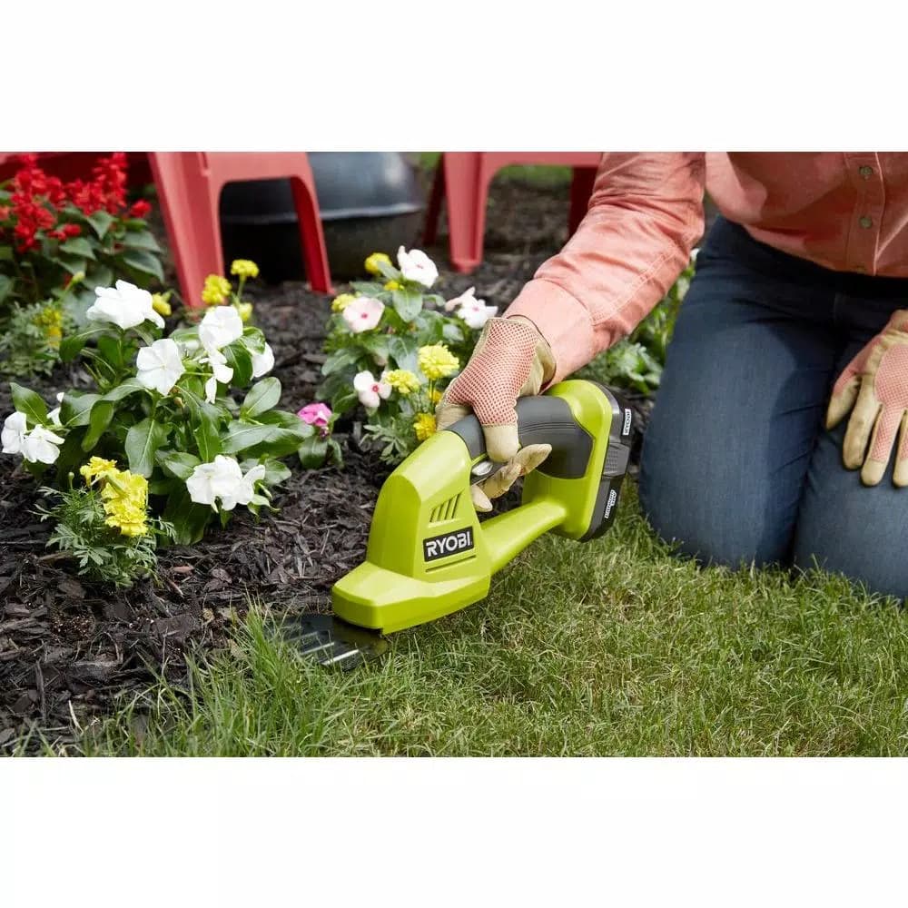 RYOBI 18V ONE+ Cordless Grass Shear and Shrubber Trimmer, Tool Only