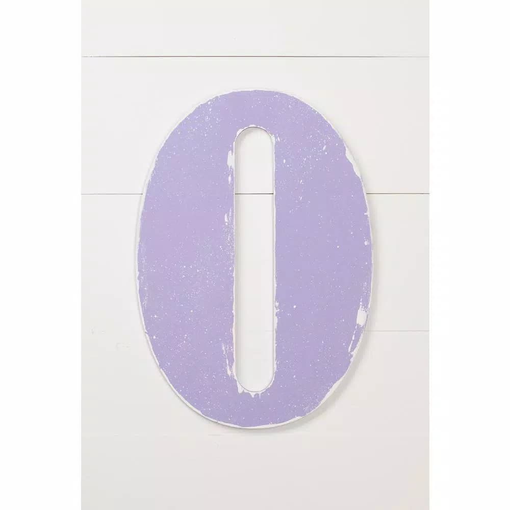Jeff McWilliams Designs 18 in. Oversized Unfinished Wood Number 0 - Industrial Style Wall Decor