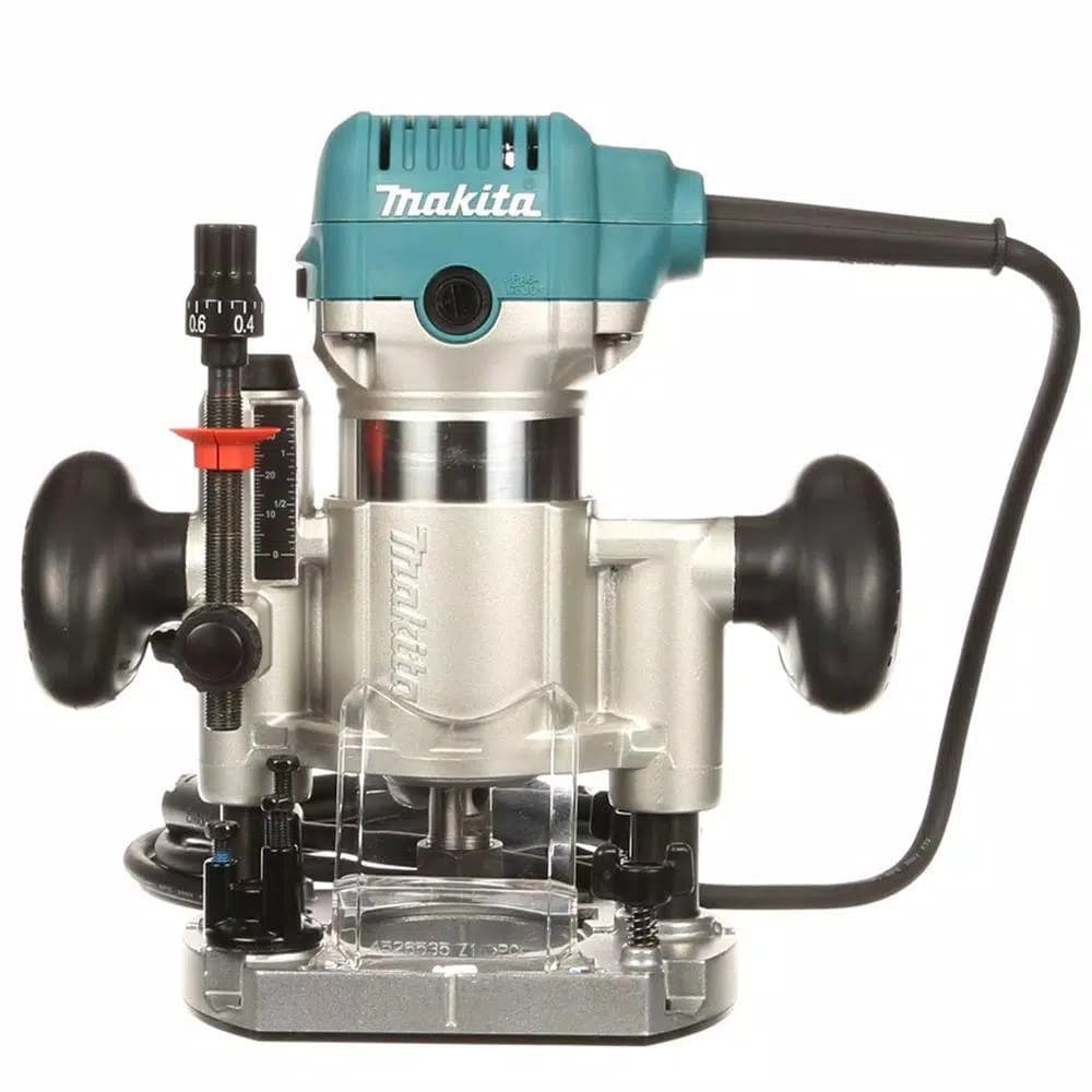 Makita 6.5 Amp 1-1/4 HP Corded Variable Speed Compact Router Kit with 3 Bases