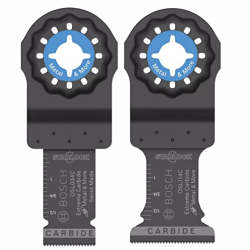 Bosch Starlock Carbide Oscillating Multi-Tool Blade Set, 2-Piece (3/4 in. and 1-1/4 in.)