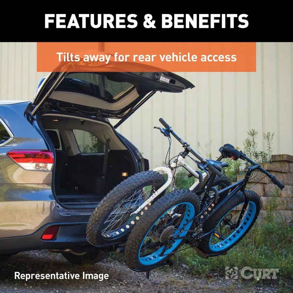 CURT 4-Bike Tray-Style Hitch-Mounted Bike Rack, 2 in. Receiver