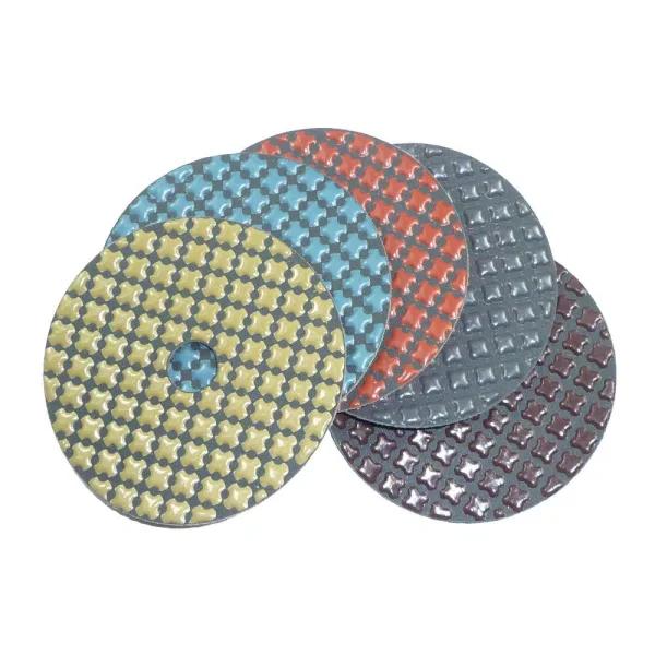 Monster 4 in. 5-Step Dry Diamond Polishing Pads Set, 5-Piece Velcro Attachment
