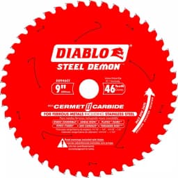Diablo Steel Demon Cermet II 9 in. 46-Tooth Carbide Metal Cutting Saw Blade for Ferrous & Stainless Steel thumbnail 1