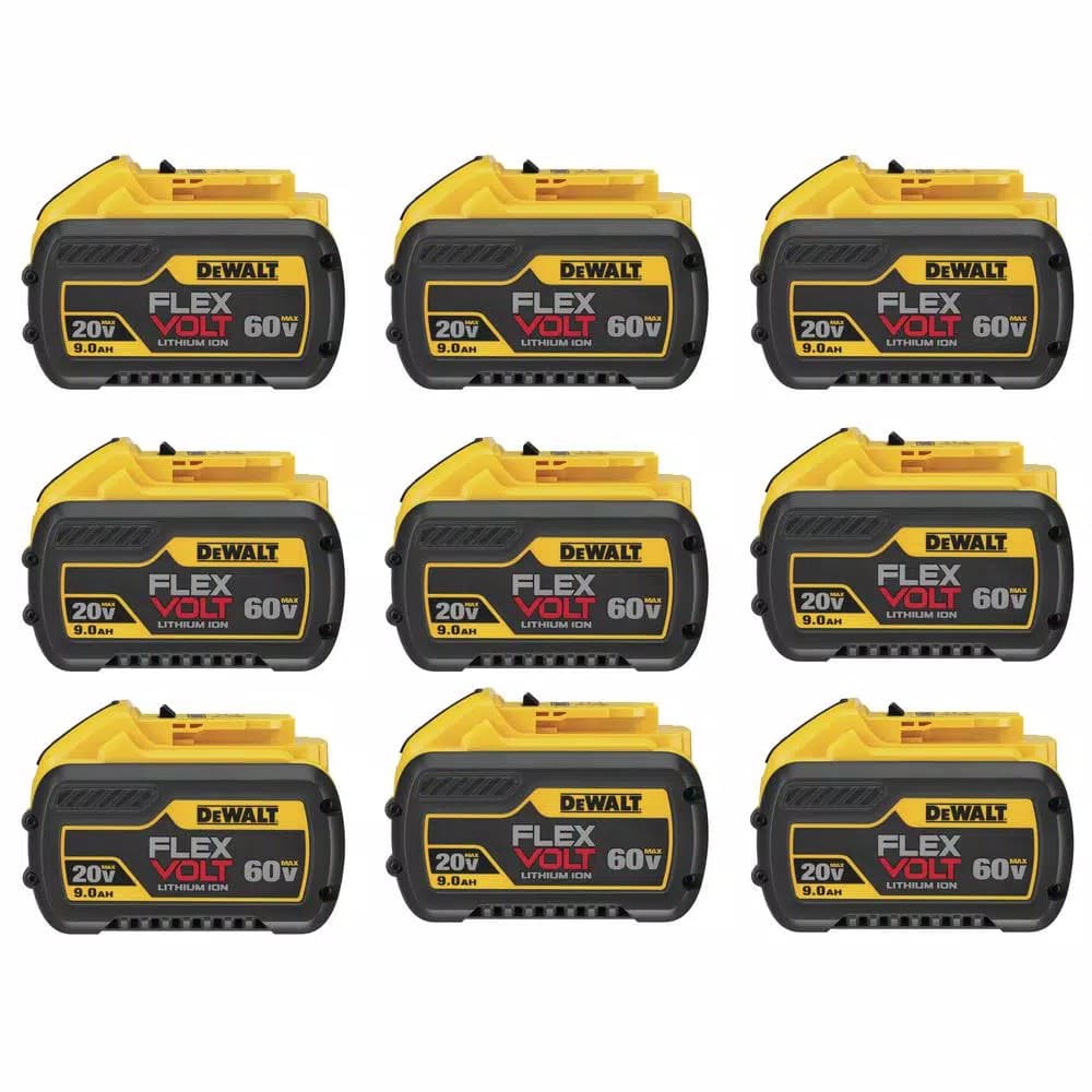 DEWALT FLEXVOLT 20V/60V MAX 9.0 Ah Lithium-Ion Battery Pack (9-Pack)