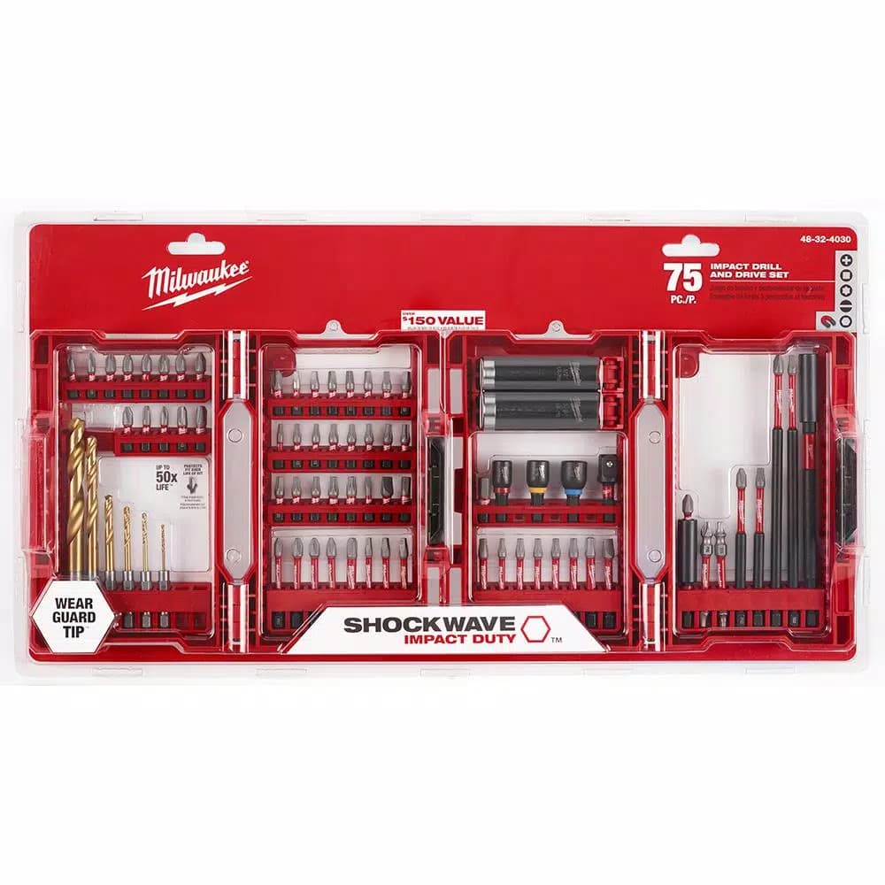 Milwaukee Shockwave 75-Piece Impact Drill and Drive Bit Set
