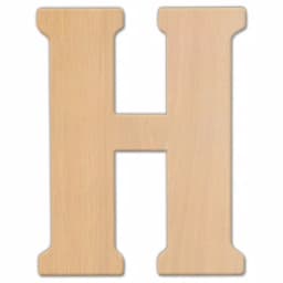 Jeff McWilliams Designs 23 in. Oversized Unfinished Wood Letter (H) - Industrial Style Wall Decor thumbnail 1