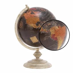 LITTON LANE Nautical Decorative Globe with Whitewashed Tiered Metal Base thumbnail 3