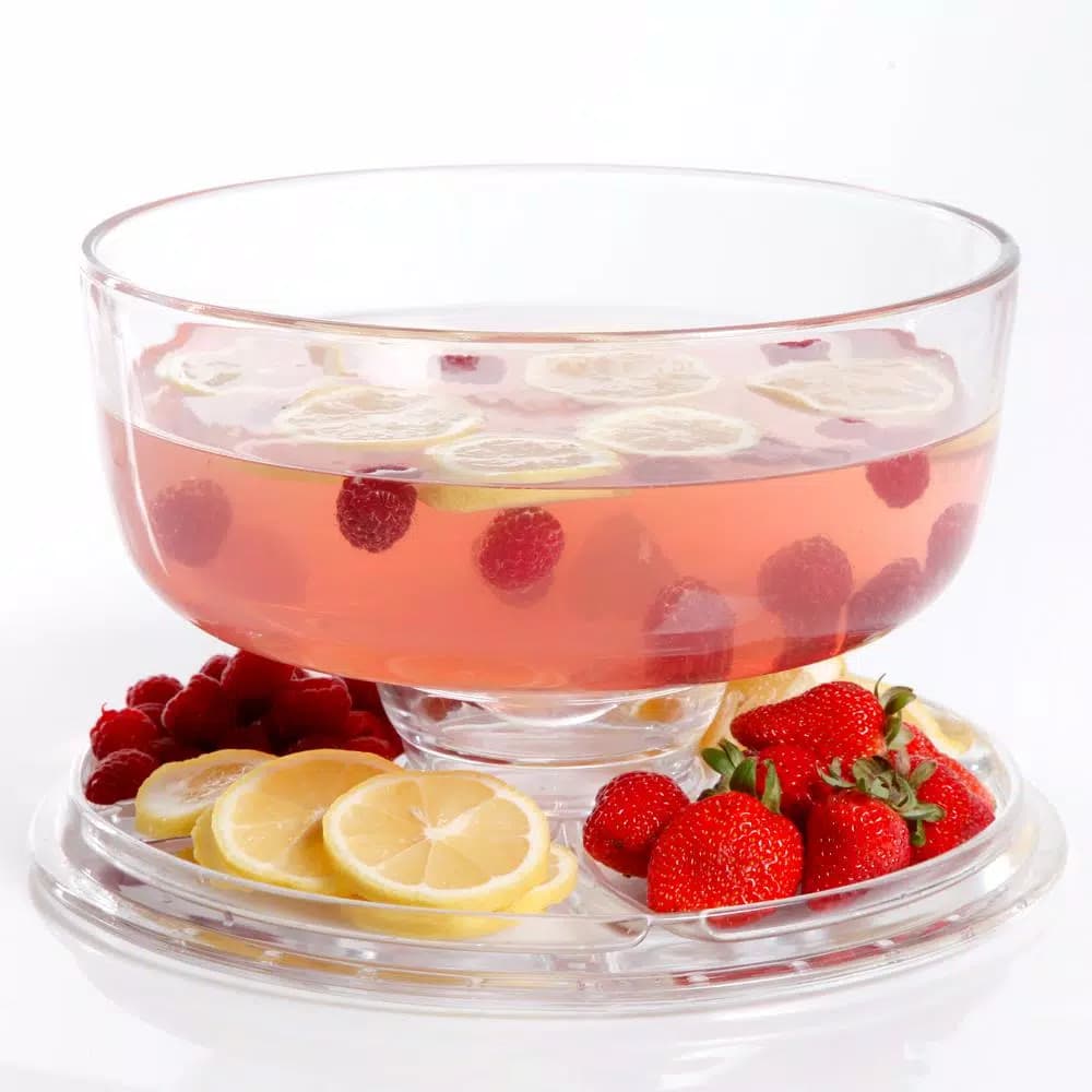 Gibson Home Great Foundations 2-Piece Glass Cake Stand with Dome