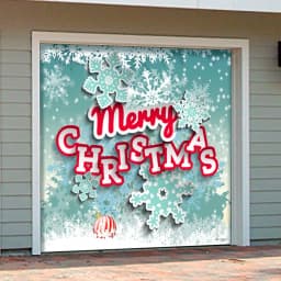 My Door Decor Merry Christmas Cut Paper Garage Door Mural, 7 ft. x 8 ft. thumbnail 2