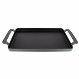 Chasseur 14-in Enameled Cast Iron Rectangular Griddle - Caviar Grey thumbnail 1