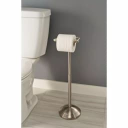 Delta Greenwich Telescoping Pivoting Freestanding Toilet Paper Holder, SpotShield Brushed Nickel thumbnail 2