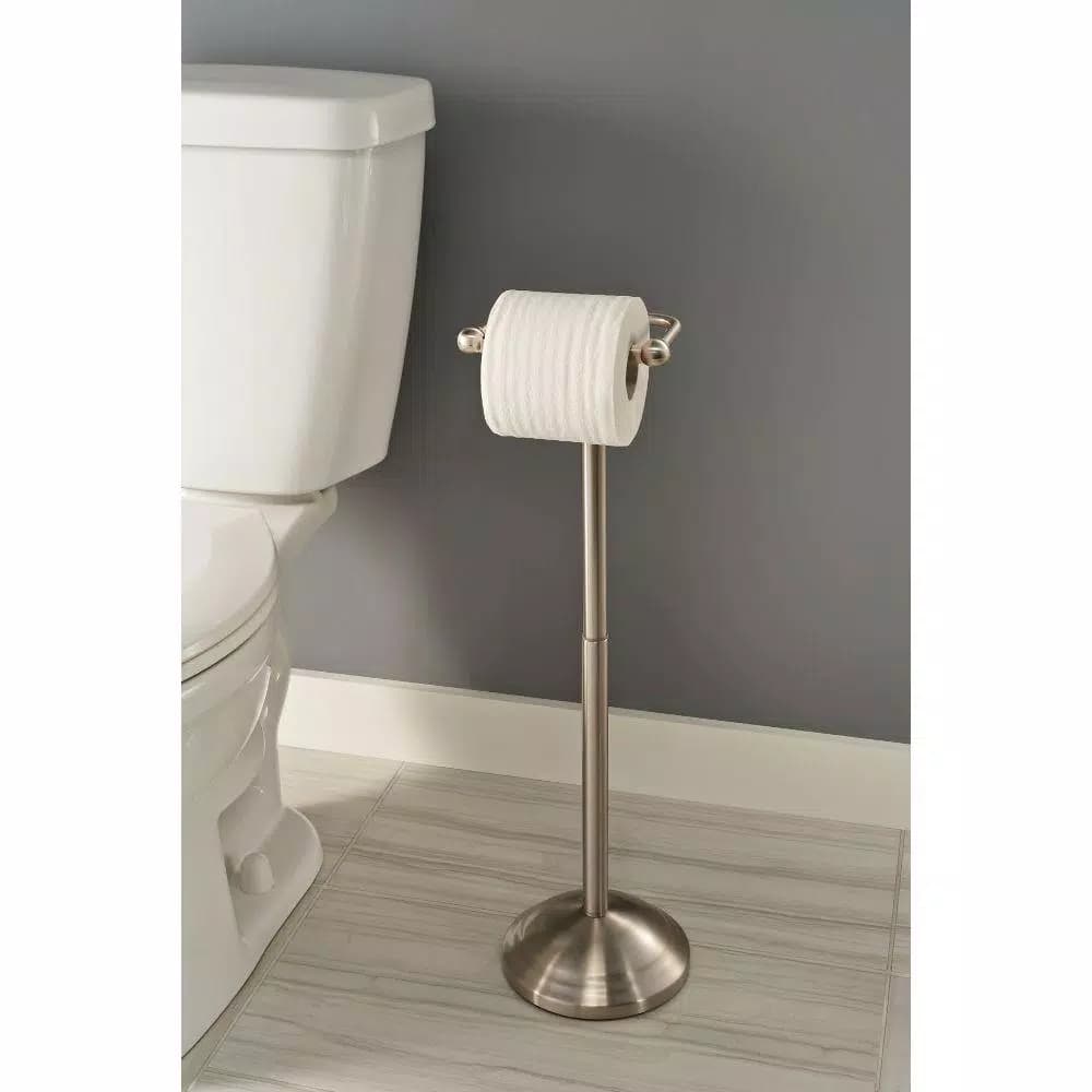 Delta Greenwich Telescoping Pivoting Freestanding Toilet Paper Holder, SpotShield Brushed Nickel