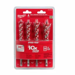 Milwaukee SPEED FEED Self-Feeding Auger Wood Drilling Bit Set, 4-Piece thumbnail 1
