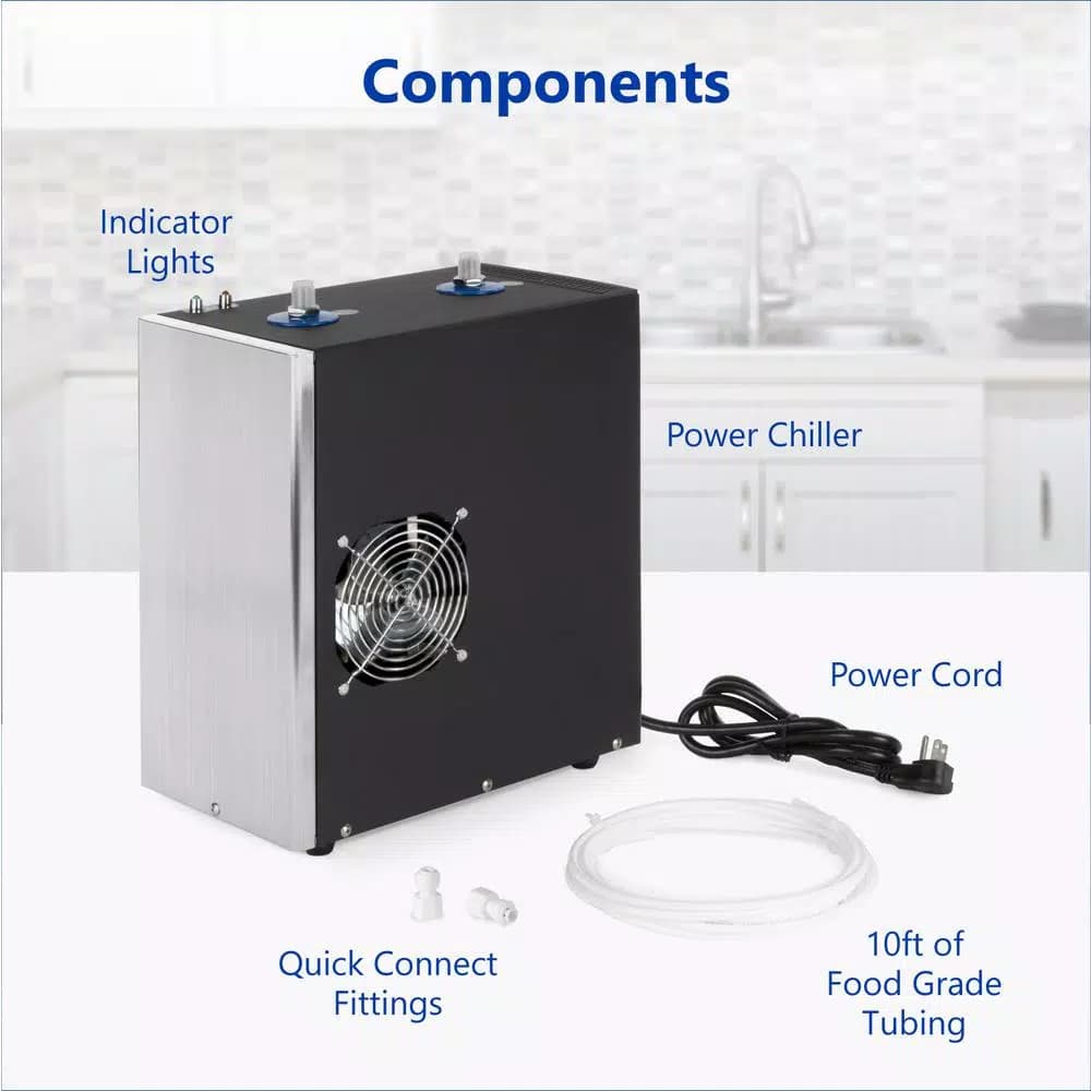 Express Water PC2000 Adjustable Power Water Chiller System with Cooling Fan and Tubing