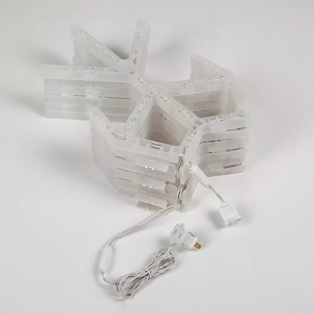 Kringle Traditions 36 in. 105-Light LED Warm White Folding Snowflake Decoration